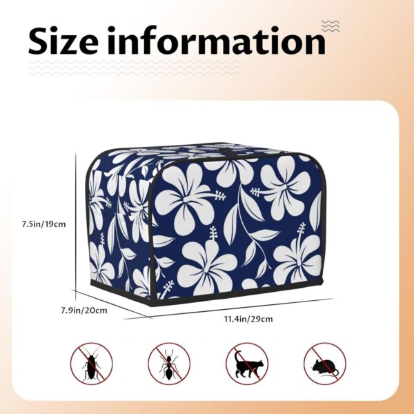 Toaster Covers Kitchen Accessories Decor, 2 Slice Toaster Bread Maker Oven Protector Covers, Dust Proof Fingerprint Covers Hawaii Tropical Floral Plants - Image 5