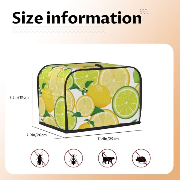 2 Slice Toaster Covers Dust Protection Bread Maker Covers Toaster Cover Kitchen Accessories Washable Appliance Cover Lemon Tree - Image 5