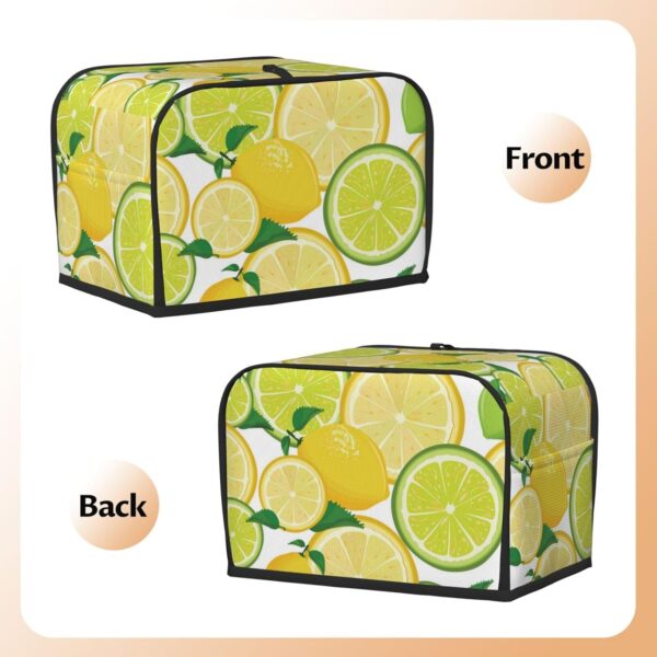 2 Slice Toaster Covers Dust Protection Bread Maker Covers Toaster Cover Kitchen Accessories Washable Appliance Cover Lemon Tree - Image 3