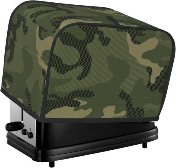 2 Slice Toaster Covers Dust Protection Bread Maker Covers Toaster Cover Kitchen Accessories Washable Appliance Cover Camo Camouflage Hunting Green