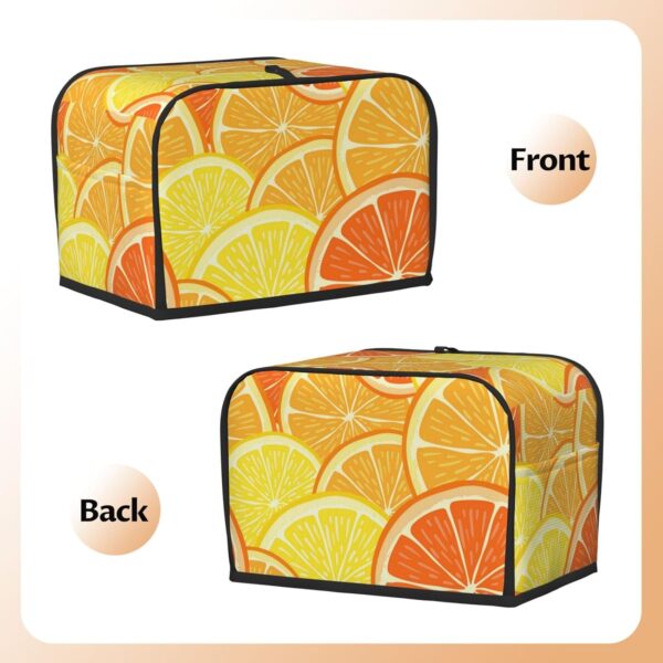 2 Slice Toaster Cover with Pocket Appliance Cover Toaster Dust And Fingerprint, Washable Kitchen Accessories, Lemon Tree - Image 3