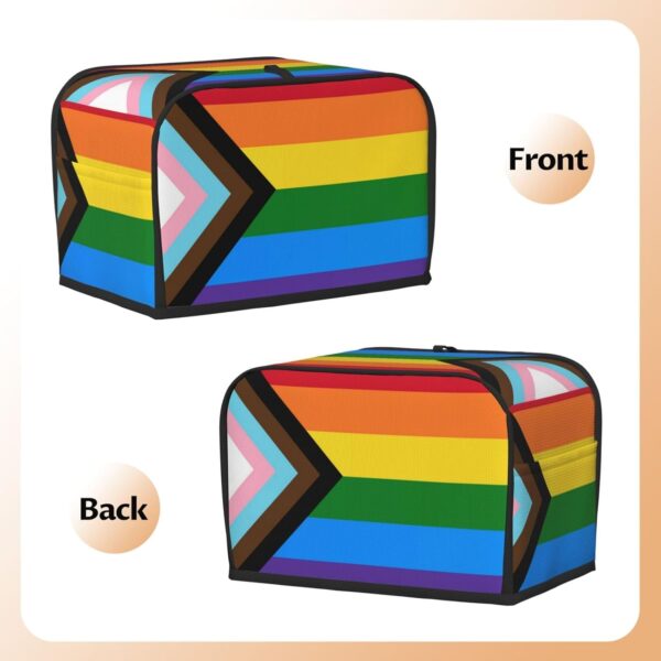 2 Slice Toaster Covers Dust Protection Bread Maker Covers Toaster Cover Kitchen Accessories Washable Appliance Cover Lgbt Rainbow Flag Pride Flag - Image 3