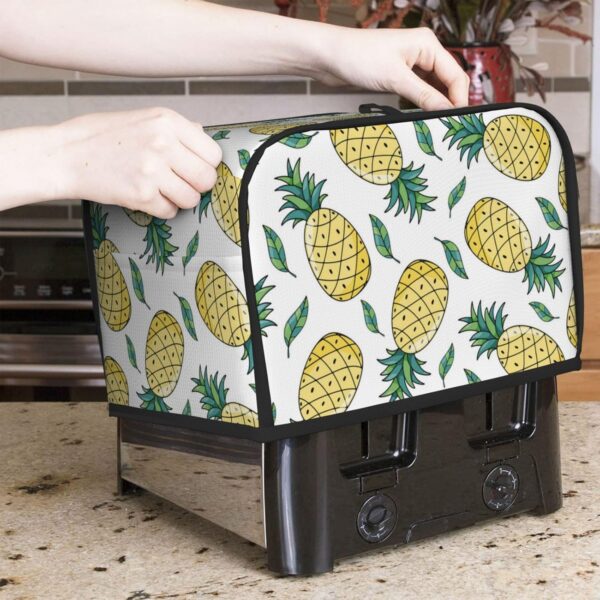 Toaster Covers Kitchen Accessories Decor, 2 Slice Toaster Bread Maker Oven Protector Covers, Dust Proof Fingerprint Covers Tropical Summer Pineapple Print - Image 7