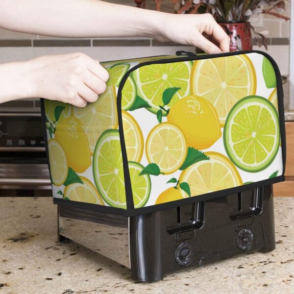 2 Slice Toaster Covers Dust Protection Bread Maker Covers Toaster Cover Kitchen Accessories Washable Appliance Cover Lemon Tree - Image 7